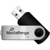 MediaRange USB-Stick schwarz, silber 4 GB von MediaRange