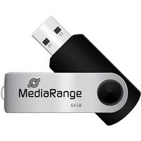 MediaRange USB-Stick schwarz, silber 64 GB von MediaRange