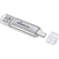 MediaRange USB-Stick silber 128 GB von MediaRange