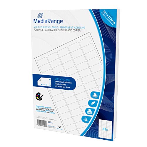MediaRange Universal-Etiketten, stark haftend, 38.1x21.2mm, weiß, 3.250 Etiketten MediaRange Universal-Etiketten, stark haftend, 38.1x21.2mm, weiß, 3.250 Etiketten von MediaRange