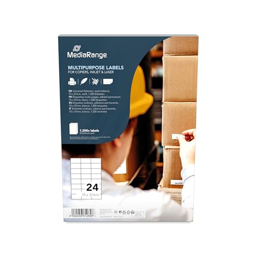 MediaRange Universal-Etiketten, stark haftend, 70x37mm, weiß, 1.200 Etiketten MediaRange Universal-Etiketten, stark haftend, 70x37mm, weiß, 1.200 Etiketten von MediaRange