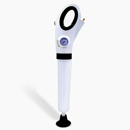 Hammersmith DrainBuster - kraftvoller Abflussreiniger mit Pressluftpumpe inkl. 4 Universaleinsätze - Rohrreiniger - löst Verstopfungen in WC, Bad & Küche - wiederverwendbar - bis zu 6 bar Druck von Mediashop