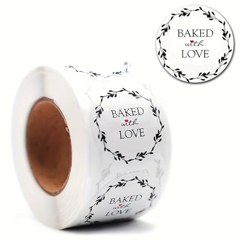 50 Stück Baked with Love Verpackungsaufkleber, handgefertigt, für kleine Unternehmen 50 Stück Baked with Love Verpackungsaufkleber, handgefertigt, für kleine Unternehmen von Medical ID Me