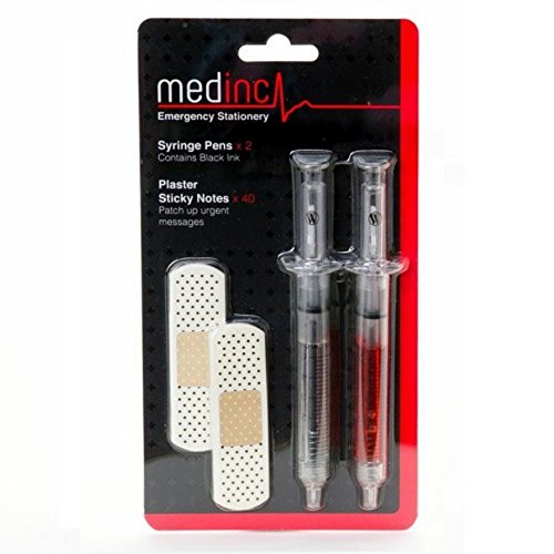 Medinc Medizinische Blisterpackung Enthält 2 X Spritze Stift Und 40 X Pflaster Haftnotizen Große Krankenschwester Neuheit Stift Stationär Satz Arzt Medinc Medizinische Blisterpackung Enthält 2 X Spritze Stift Und 40 X Pflaster Haftnotizen Große Krankenschwester Neuheit Stift Stationär Satz Arzt von Medinc