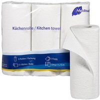 Meditrade® Küchenrollen 3-lagig, 6 Rollen von Meditrade®
