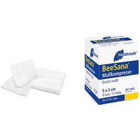 Meditrade® Mull-Kompressen BeeSana®mit eingeschlagenen Schnittkanten 1043 weiß 5,0 x 5,0 cm, 25x 2 St. von Meditrade®