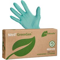 Meditrade® unisex Einmalhandschuhe Nitril® GreenGen® grün Größe M, 100 St. von Meditrade®