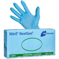 Meditrade® unisex Einmalhandschuhe Nitril® NextGen® blau Größe L, 100 St. von Meditrade®