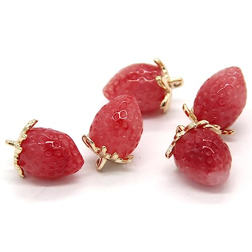 Cute Strawberry Gold Metal Shank Buttons For Clothes Women Coat Suit Blazer Knit Handmade Decorations Sewing Accessories-Pink,21x13mm 15pcs von MedkO