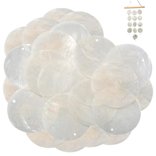 Mednkoku Muscheln mit Löchern 100pcs Capiz -Muscheln, 2 Zoll runde Muscheln mit Löchern, polierte natürliche Capiz -Schalen Dekor, DIY -Meerschalen für das Handwerk, Schmuckherstellung Mednkoku Muscheln mit Löchern 100pcs Capiz -Muscheln, 2 Zoll runde Muscheln mit Löchern, polierte natürliche Capiz -Schalen Dekor, DIY -Meerschalen für das Handwerk, Schmuckherstellung von Mednkoku