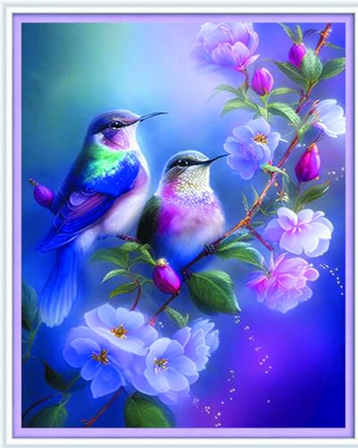 Meecaa Kreuzstich-Set, 11-fädig, geprägt, XXXXXX, Stickset mit Zubehör, vorgedruckt (40 x 50 cm) (Vogel) von Meecaa