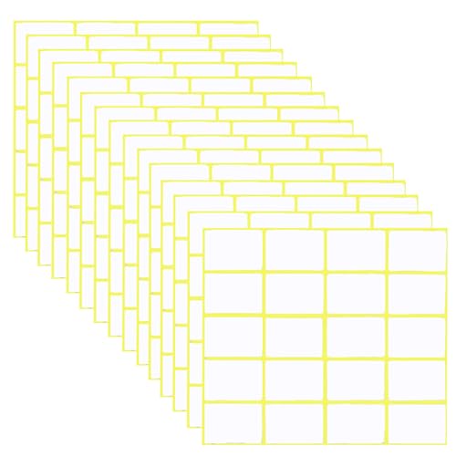 Meekye 300 Stück Etiketten Selbstklebend, 28 x 40 mm Aufkleber zum Beschriften, Universal Klebeetiketten Haushaltsetiketten Tiefkühletiketten Adressetiketten für Büro Küche und Marmelade von Meekye