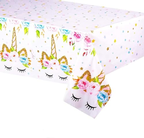 Einhorn Tischdecken,Einhorn Party Tablecloth 130 * 220cm Cake Table Decoration Background Disposable Tablecloth für Junge Girls Birthday Party Decoration Accessories Einhorn Tischdecken,Einhorn Party Tablecloth 130 * 220cm Cake Table Decoration Background Disposable Tablecloth für Junge Girls Birthday Party Decoration Accessories von Meet-shop