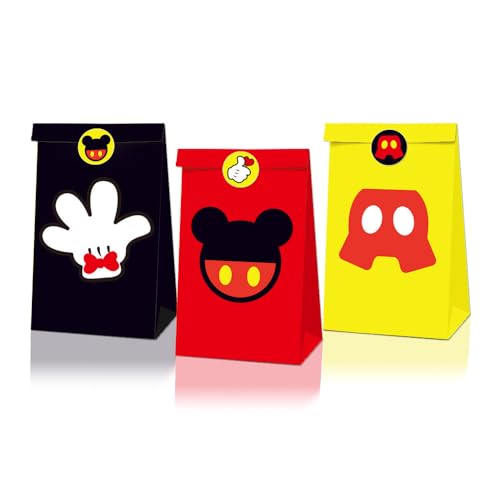 Papiertüten,Superheroes Süßigkeitentüten,12PCS Bonbontüte Superhelden Party Geschenktaschen für Geburtstag,Kindergeburtstag Geschenktüten Partei Dekoration liefert Candy Tüten Mit 18-Aufklebern von Meet-shop
