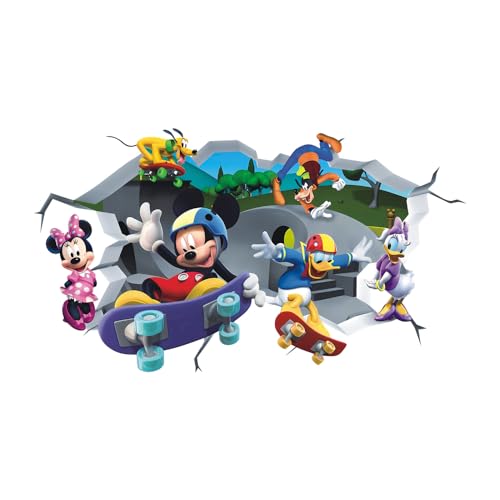 Disney Mickey und Minnie Wandsticker Wandtattoo Vinyl Cartoon Wanddeko Wandtattoos Mickey Wandsticker Kinderzimmer Babyzimmer Büro Spielzimmer Schule rot schwarz von Meet-shop