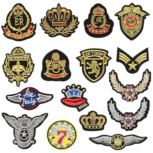 Aufnäher zum Aufbügeln, Militärflagge, Armee-Abzeichen, Stickerei, Krone, Applikation für Schule, Uniform, Jeans, Jacke, Kleidung, Zubehör, DIY-Abzeichen-Aufkleber Aufnäher zum Aufbügeln, Militärflagge, Armee-Abzeichen, Stickerei, Krone, Applikation für Schule, Uniform, Jeans, Jacke, Kleidung, Zubehör, DIY-Abzeichen-Aufkleber von Meetlight