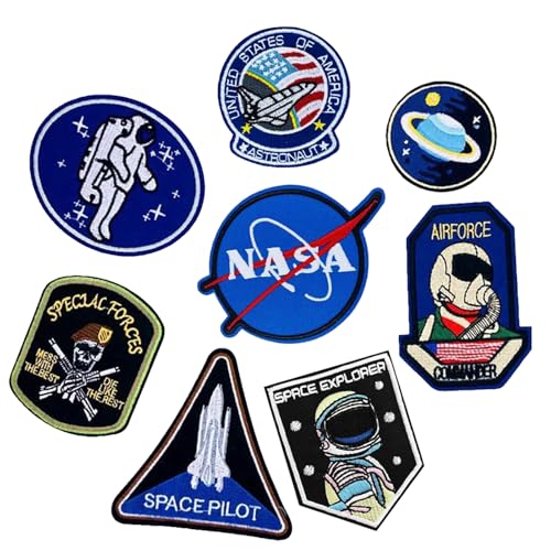 Meetlight NASA patch zum aufbügeln,NASA aufnäher bügelflicken kinder Aufbügeln für Jacken, Jeans, Rucksäcke, Kleidung von Meetlight