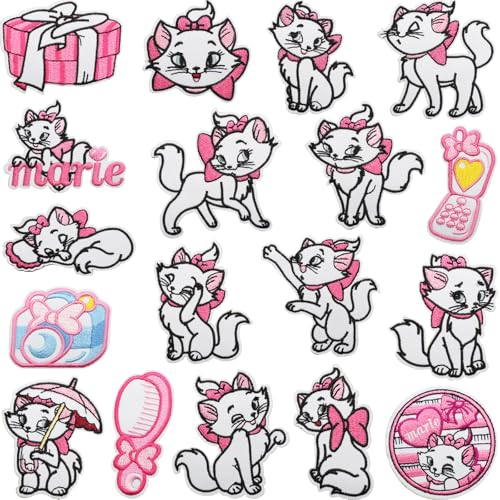 Meetlight Aufnäher zum Aufbügeln für Kleidung, Top Gun bestickt, zum Aufnähen auf Kleidung, Jeans, Jacken, Hüte, Schuhe, Rucksäcke, Applikation, DIY-Zubehör (Marie Cat) von Meetlight