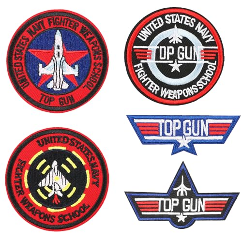 Meetlight Top Gun Patches Tactical Moral Patch Bundle Vollstickerei Loop und Haken Patches für Mützen, Taschen, Rucksäcke, Westen, Militäruniformen, taktische Ausrüstung Meetlight Top Gun Patches Tactical Moral Patch Bundle Vollstickerei Loop und Haken Patches für Mützen, Taschen, Rucksäcke, Westen, Militäruniformen, taktische Ausrüstung von Meetlight