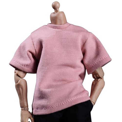 Meetoget⠀ PU002US Maßstab männliche Figur Puppe Kleidung Tägliche Sport T-Shirt Action Figur Relax Pink Meetoget⠀ PU002US Maßstab männliche Figur Puppe Kleidung Tägliche Sport T-Shirt Action Figur Relax Pink von Meetoget⠀