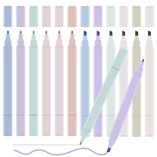 Meetory 12 Farben Textmarker Pastell Highlighter Pen Doppelkopf, Bunte Textmarker Stifte Aesthetic, Text Markers School Supplies Marker Pastell für Journaling Nehmen Schulbüro Stationäre 2-in-1 Meetory 12 Farben Textmarker Pastell Highlighter Pen Doppelkopf, Bunte Textmarker Stifte Aesthetic, Text Markers School Supplies Marker Pastell für Journaling Nehmen Schulbüro Stationäre 2-in-1 von Meetory