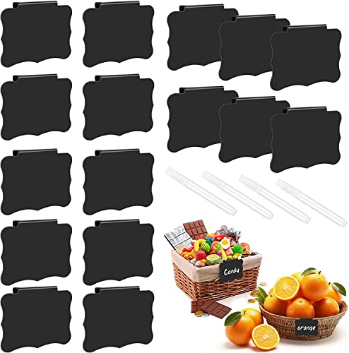 Meetory Clip Etikettenhalter 16 Stück, PVC Korb Etiketten Mit 4 Whiteboard Stifte, Abnehmbare Clips Etiketten, Regal Etikette Labels Küche Clip Halter für Speisekammer (8.8x7cm) Schwarz Meetory Clip Etikettenhalter 16 Stück, PVC Korb Etiketten Mit 4 Whiteboard Stifte, Abnehmbare Clips Etiketten, Regal Etikette Labels Küche Clip Halter für Speisekammer (8.8x7cm) Schwarz von Meetory