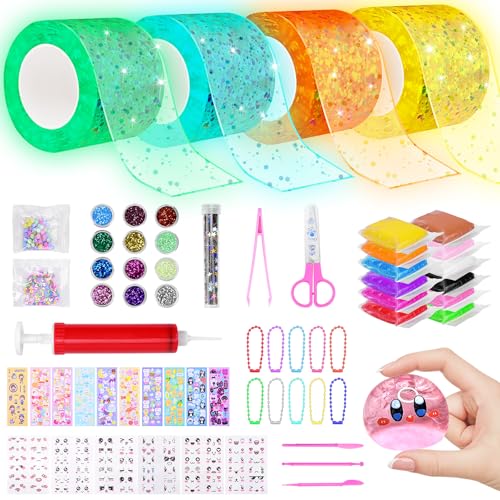 Meetory Nano Tape Bubbles Set, Nano Tape Leuchtet im Dunkeln, Magie Nano Klebeband, Nanoband Multipurpose, Nano Tape Set geeignet für Junge mädchen, Mit Pailletten Aufkleber DIY Craft kit, Favors Meetory Nano Tape Bubbles Set, Nano Tape Leuchtet im Dunkeln, Magie Nano Klebeband, Nanoband Multipurpose, Nano Tape Set geeignet für Junge mädchen, Mit Pailletten Aufkleber DIY Craft kit, Favors von Meetory