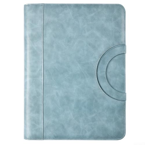 Wasserdichte Konferenzmappe aus Leder mit Handyhalterung, perfekter Dokumenten-Organizer für den professionellen Gebrauch (blau) von MeevrgR