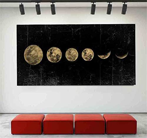 5D Diamond Painting Set,DIY Full Drill Diamant Painting Bilder Groß,Cross Stickerei Malerei Kits für Erwachsene,Kristall Leinwand Kunst und Handwerk Malerei,Home Wand Décor-Mond,Round Drill,60x120cm von Mefooge