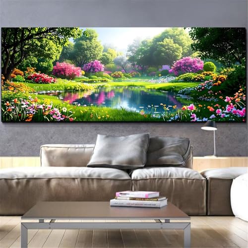 Mefooge Diamond Painting Erwachsene Groß 50x100cm Diamond Painting Landschaft 5D DIY Malen Nach Zahlen Blumen Crystal Art Kits Diamant Painting Bilder Home Wand Dekor Geschenke L227 von Mefooge