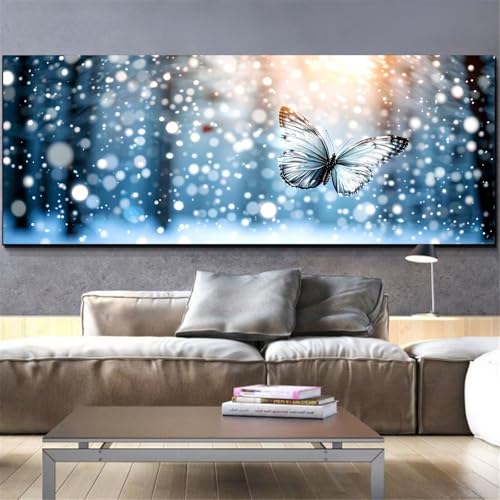 Mefooge Diamond Painting Erwachsene Groß 90x180cm Diamond Painting Schmetterling 5D DIY Malen Nach Zahlen Landschaft Crystal Art Kits Diamant Painting Bilder Home Wand Dekor Geschenke L225 von Mefooge