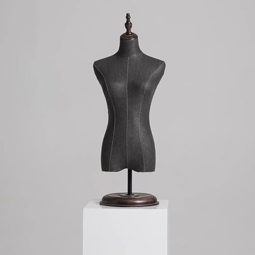 MegLob Weiblicher Schaufensterpuppenkörper, Ansteckbarer Schaufensterpuppenkörperständer Zur Kleiderpräsentation, Weiblicher Näh-Schaufensterpuppentorso Für Designer,Countertop no arms von MegLob