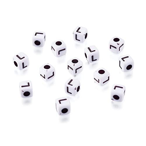 240 Stück undurchsichtige Acryl-Buchstaben L Würfelperlen weißer Kunststoff Alphabet lose Abstandshalter quadratische Perlen 4-5 mm für DIY Namen Armband Halskette Schmuck Basteln Loch: 1,8 mm 240 Stück undurchsichtige Acryl-Buchstaben L Würfelperlen weißer Kunststoff Alphabet lose Abstandshalter quadratische Perlen 4-5 mm für DIY Namen Armband Halskette Schmuck Basteln Loch: 1,8 mm von Mega Pet