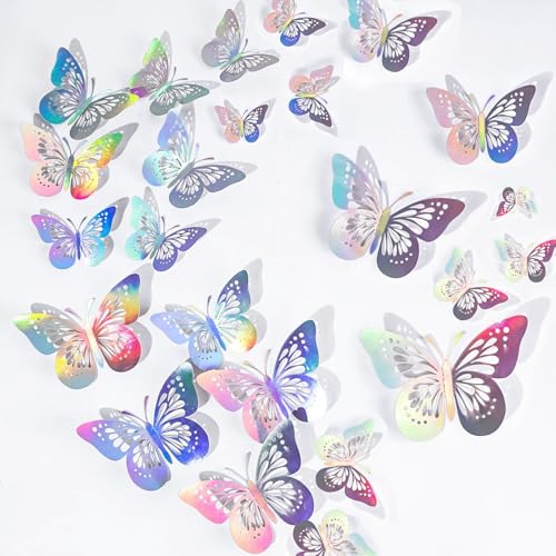 3D Schmetterlinge Deko, 60 Stück 3 Stile Schmetterling Deko, Abnehmbare Schmetterlinge für Wanddekoration Kleidung Applikationen Haarspangen DIY Dekoration 3D Schmetterlinge Deko, 60 Stück 3 Stile Schmetterling Deko, Abnehmbare Schmetterlinge für Wanddekoration Kleidung Applikationen Haarspangen DIY Dekoration von Megcdtr