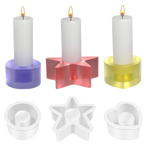 Silikonform Kerzenhalter, 3 Stück Silikon Gießform Kerzenhalter, Silikonformen Gießformen Weihnachten für DIY Kerzenhalter Weihnachtsdeko Handwerk Silikonform Kerzenhalter, 3 Stück Silikon Gießform Kerzenhalter, Silikonformen Gießformen Weihnachten für DIY Kerzenhalter Weihnachtsdeko Handwerk von Megcdtr