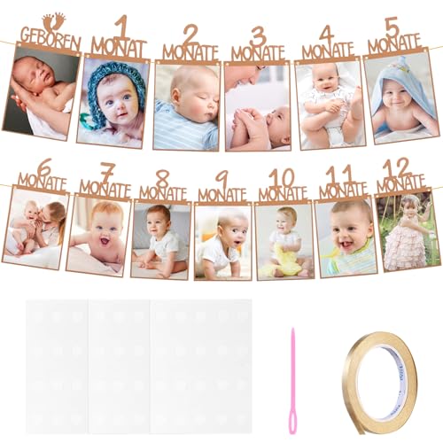 Foto Banner 1. Geburtstag für 1 bis 12 Monate Baby Fotogirlande 1. Geburtstagsdeko 1 Jahr, Hängende Geburtstagsdeko Foto Girlande Wanddekoration für Kommunion Erster Geburtstag Mädchen Jungen(Braun) Foto Banner 1. Geburtstag für 1 bis 12 Monate Baby Fotogirlande 1. Geburtstagsdeko 1 Jahr, Hängende Geburtstagsdeko Foto Girlande Wanddekoration für Kommunion Erster Geburtstag Mädchen Jungen(Braun) von MeiHongJiaYe