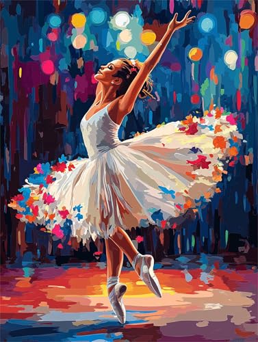 Ballett Malen Nach Zahlen Erwachsene, Malen Nach Zahlen Mädchen, DIY Handgemalt Ölgemälde Leinwand Set für Anfänger Kinder Inklusive Pinsel und Acrylfarben, 5 6 7 8 9 Jahre 40x50cm, Ohne Rahmen Ballett Malen Nach Zahlen Erwachsene, Malen Nach Zahlen Mädchen, DIY Handgemalt Ölgemälde Leinwand Set für Anfänger Kinder Inklusive Pinsel und Acrylfarben, 5 6 7 8 9 Jahre 40x50cm, Ohne Rahmen von Meiaiao