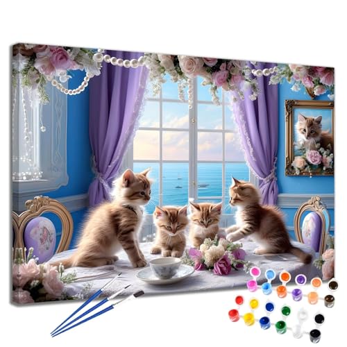 Malen Nach Zahlen Erwachsene Katze Malen Nach Zahlen Blume Groß Format 70x90 cm Handgemalt Ölgemälde, DIY Paint by Numbers Kit Pinseln und Acrylfarbe, Kreativ Bastelset Als Geschenk für Frauen 2W-878 Malen Nach Zahlen Erwachsene Katze Malen Nach Zahlen Blume Groß Format 70x90 cm Handgemalt Ölgemälde, DIY Paint by Numbers Kit Pinseln und Acrylfarbe, Kreativ Bastelset Als Geschenk für Frauen 2W-878 von Meiaiao