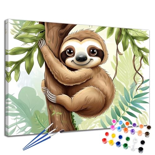 Malen Nach Zahlen Erwachsene Koala Malen Nach Zahlen Baum Groß Format 70x90 cm Handgemalt Ölgemälde, DIY Paint by Numbers Kit 3-Pinseln und Acrylfarbe, Kreativ Bastelset Als Geschenk für Frauen 2W-278 von Meiaiao