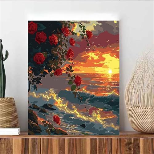 Malen Nach Zahlen Erwachsene Ozean, Malen Nach Zahlen Blumen paint by numbers DIY Handgemalt Ölgemälde Bastelset für Anfänger kinder kreativ Geschenk, Wohnzimmer Deko Schlafzimmer 40x50cm Ohne Rahmen Malen Nach Zahlen Erwachsene Ozean, Malen Nach Zahlen Blumen paint by numbers DIY Handgemalt Ölgemälde Bastelset für Anfänger kinder kreativ Geschenk, Wohnzimmer Deko Schlafzimmer 40x50cm Ohne Rahmen von Meiaiao