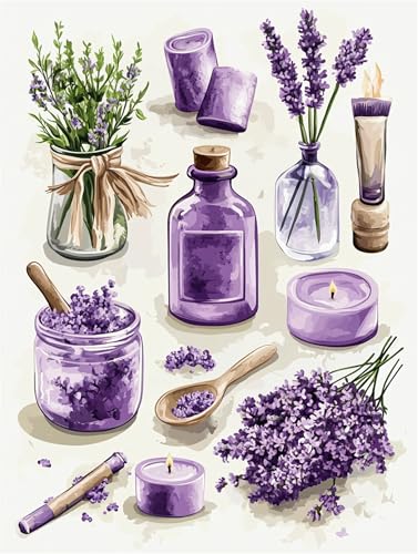 Malen nach Zahlen Lila, Malen Nach Zahlen Erwachsene, Lavendel 30x40cm Paint by Numbers DIY Kreativ Bastelset Kinder Anfänger Handgemalt Ölgemälde Leinwand für Home Décor,Frauen Hobby Bastelset Dekor Malen nach Zahlen Lila, Malen Nach Zahlen Erwachsene, Lavendel 30x40cm Paint by Numbers DIY Kreativ Bastelset Kinder Anfänger Handgemalt Ölgemälde Leinwand für Home Décor,Frauen Hobby Bastelset Dekor von Meiaiao