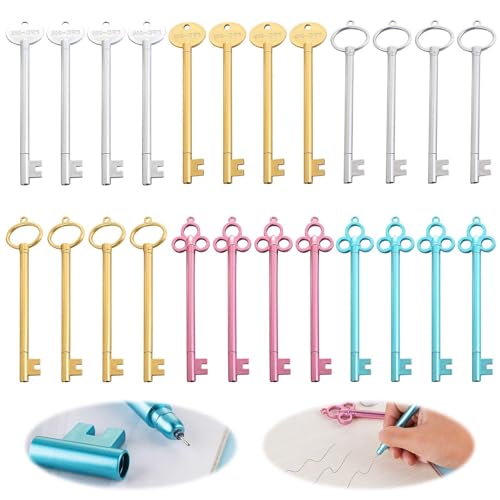 24 Stück Schlüssel Stift, Gelschreiber, 0.5mm Schwarzer Gel Kugelschreiber Schlüsselstift, Schlüsselform-Stift, Vintage Schlüsselform Gel Pen, Vintage Schlüssel Stift für Büro Schreibwaren Schulbedarf 24 Stück Schlüssel Stift, Gelschreiber, 0.5mm Schwarzer Gel Kugelschreiber Schlüsselstift, Schlüsselform-Stift, Vintage Schlüsselform Gel Pen, Vintage Schlüssel Stift für Büro Schreibwaren Schulbedarf von Meifiyu
