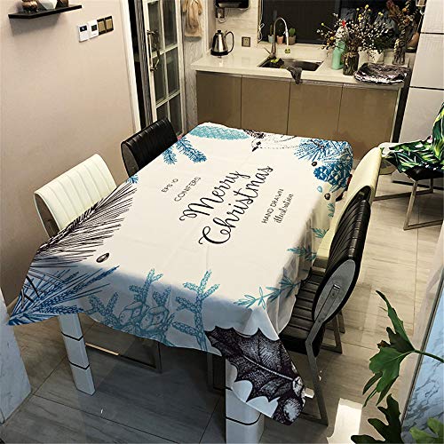 Mateju Frohe Weihnachten Tischdecke Abwaschbar, Furnily Rechteck Dekoration Wasserdicht Fleckschutz Ölfest Polyester, Pflegeleicht Outdoor Garten Deko, 3D Baum Holly Nadelbaum Rot Grau (100 * 140cm,P) Mateju Frohe Weihnachten Tischdecke Abwaschbar, Furnily Rechteck Dekoration Wasserdicht Fleckschutz Ölfest Polyester, Pflegeleicht Outdoor Garten Deko, 3D Baum Holly Nadelbaum Rot Grau (100 * 140cm,P) von Meiju
