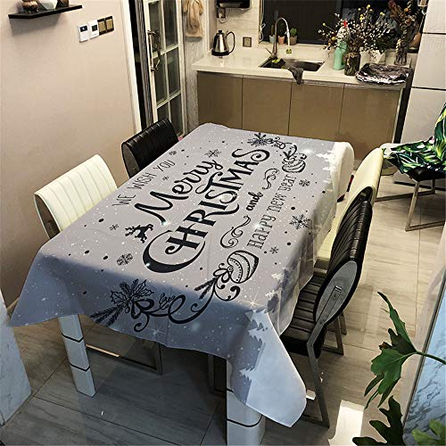 Mateju Frohe Weihnachten Tischdecke Abwaschbar, Furnily Rechteck Dekoration Wasserdicht Fleckschutz Ölfest Polyester, Pflegeleicht Outdoor Garten Deko, 3D Baum Holly Nadelbaum Rot Grau (140 * 200cm,O) Mateju Frohe Weihnachten Tischdecke Abwaschbar, Furnily Rechteck Dekoration Wasserdicht Fleckschutz Ölfest Polyester, Pflegeleicht Outdoor Garten Deko, 3D Baum Holly Nadelbaum Rot Grau (140 * 200cm,O) von Meiju