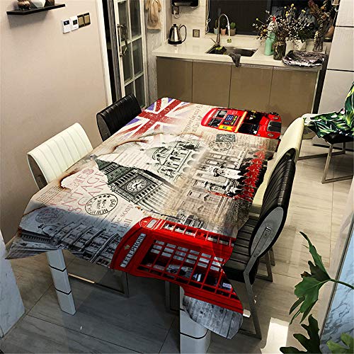 Mateju Tischdecke Abwaschbar, Furnily Rechteck Dekoration Wasserdicht Fleckschutz Ölfest Polyester, Pflegeleicht Deko Mehrzweck Farbe & Größe Wählbar, UK London Frankreich Eiffelturm (I,90 * 90cm) Mateju Tischdecke Abwaschbar, Furnily Rechteck Dekoration Wasserdicht Fleckschutz Ölfest Polyester, Pflegeleicht Deko Mehrzweck Farbe & Größe Wählbar, UK London Frankreich Eiffelturm (I,90 * 90cm) von Meiju