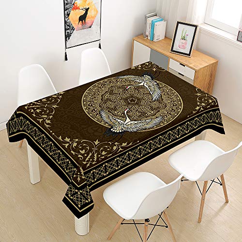 Mateju Tischdecke Abwaschbar, Furnily Rechteck Dekoration Wasserdicht Fleckschutz Ölfest Polyester,Pflegeleicht Garten Deko Mehrzweck Farbe & Größe Wählbar Chinesischer klassischer Stil (100x140cm,1) Mateju Tischdecke Abwaschbar, Furnily Rechteck Dekoration Wasserdicht Fleckschutz Ölfest Polyester,Pflegeleicht Garten Deko Mehrzweck Farbe & Größe Wählbar Chinesischer klassischer Stil (100x140cm,1) von Meiju