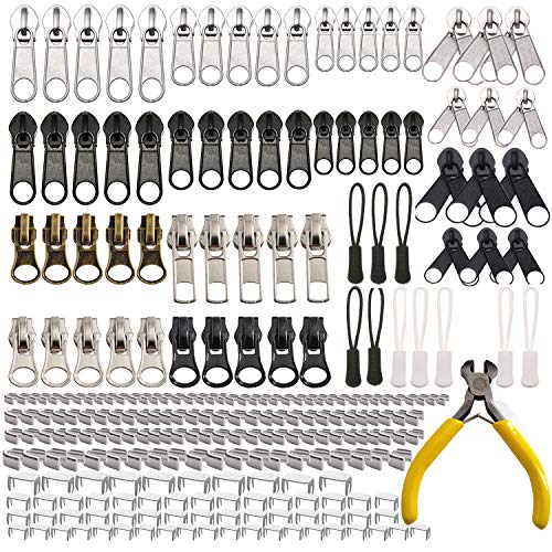 Meikeer 252-teiliges Reißverschluss-Reparatur-Set, Ersatz-Reißverschluss + Reißverschlussschieber + Installationswerkzeuge für Taschen, Zelte, Gepäck, Schlafsack, Jacke, Outdoor Meikeer 252-teiliges Reißverschluss-Reparatur-Set, Ersatz-Reißverschluss + Reißverschlussschieber + Installationswerkzeuge für Taschen, Zelte, Gepäck, Schlafsack, Jacke, Outdoor von Meikeer