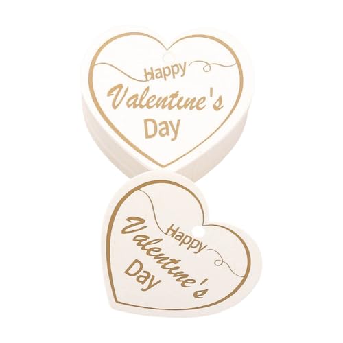 100 Stück Valentinstag hängende Anhänger Herz/runde Papieretiketten zum Verpacken von Liebesbotschaftskarten von Meiliyizu