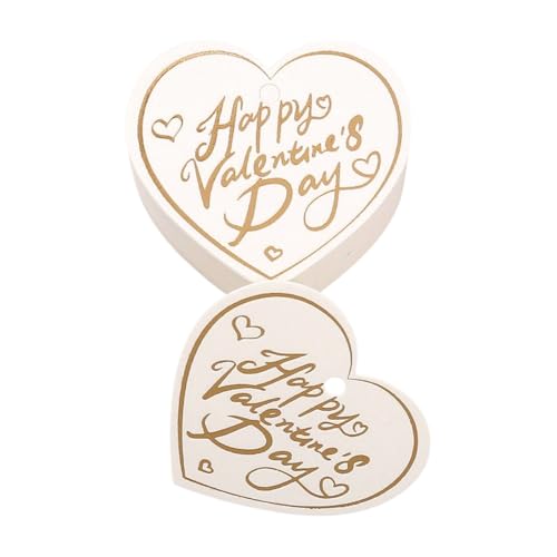100 Stück Valentinstag hängende Anhänger Herz/runde Papieretiketten zum Verpacken von Liebesbotschaftskarten von Meiliyizu