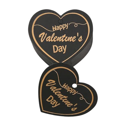 100 Stück Valentinstag hängende Anhänger Herz/runde Papieretiketten zum Verpacken von Liebesbotschaftskarten von Meiliyizu